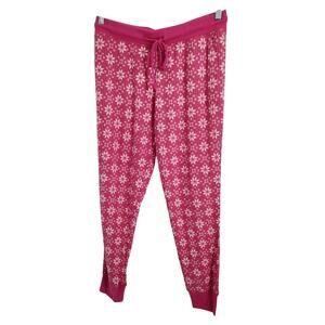 Joyspun Pink Floral Pajama Sleep Pants Womens Size Medium M